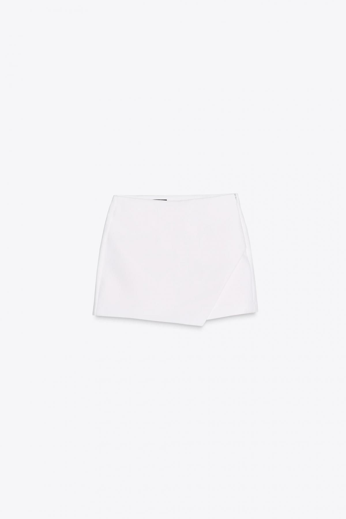 자라 비대칭 스커트 팬츠 3152/532 WHITE - 메인 이미지