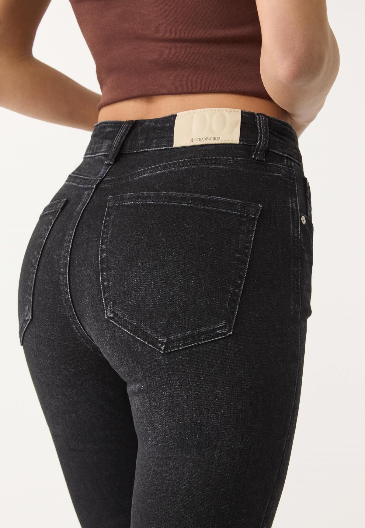 스트라디바리우스 데님 슈퍼스트레치 레귤러웨이스트 스키니핏 청바지 4800/700 BLACK DENIM RINSE WASH - 상세 이미지 5