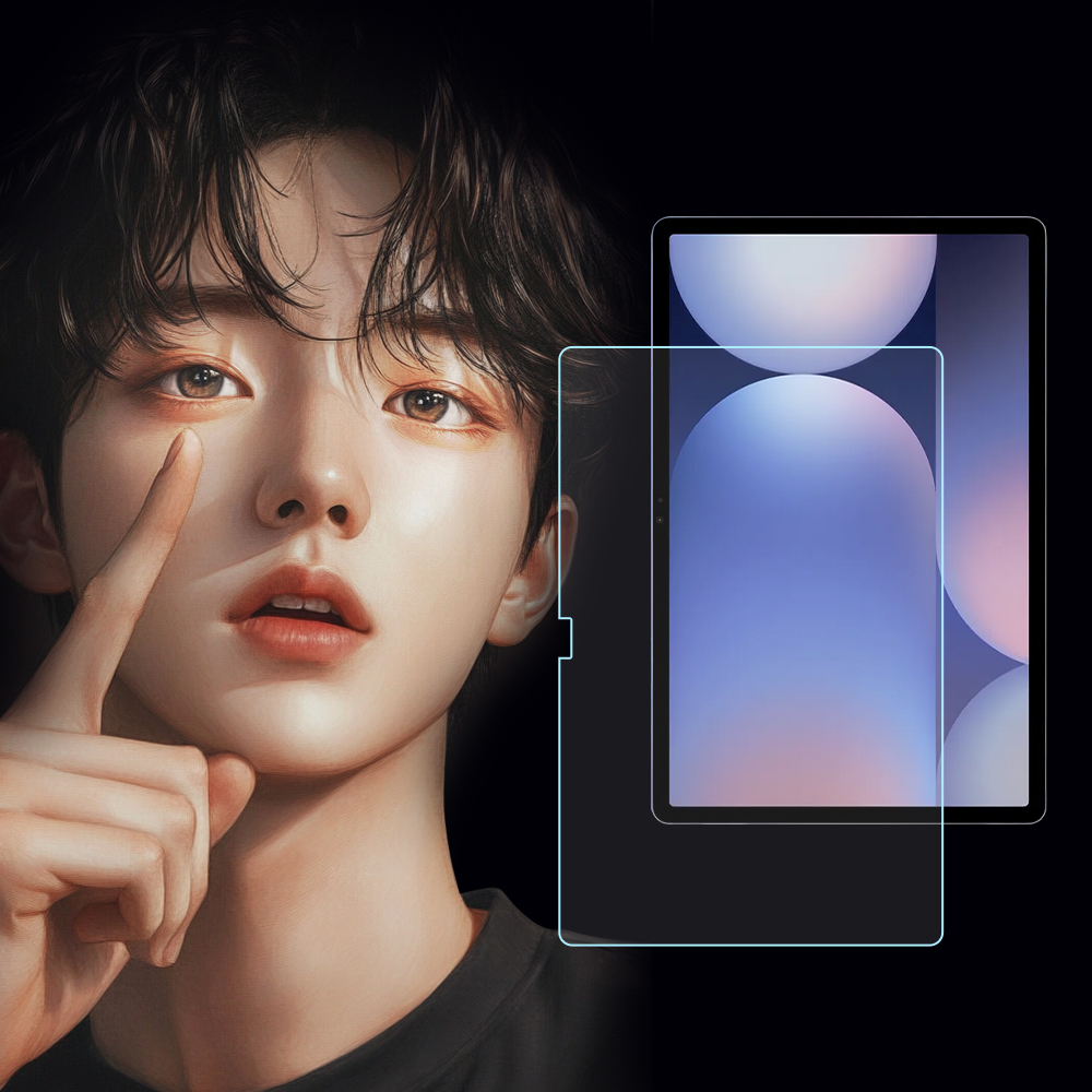 갤럭시탭 S10 FE 플러스 필름 블루라이트 차단 강화유리 풀커버 액정보호필름 탭 S10 FE+, 1매입 - 상세 이미지 5