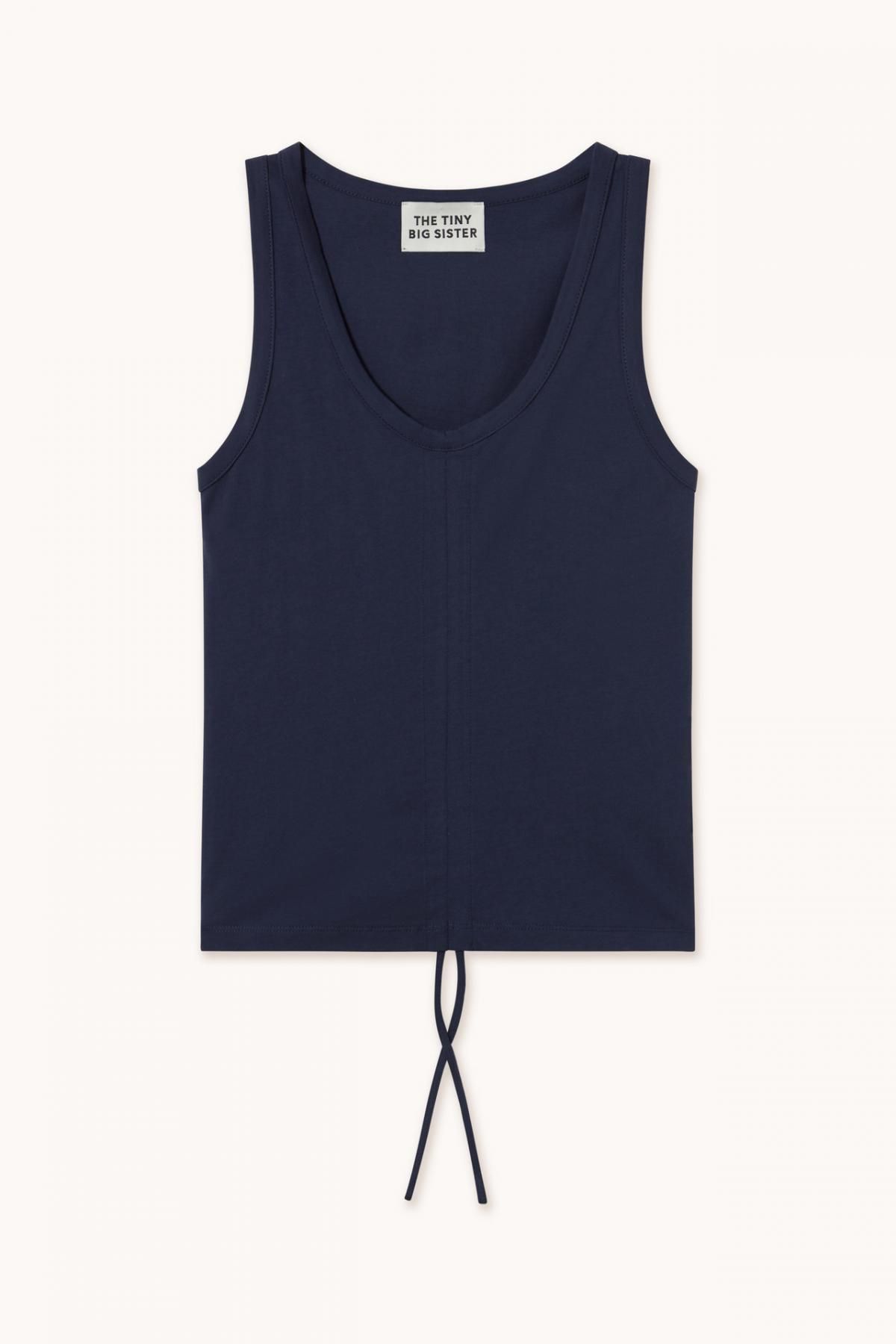 타이니코튼 베이직 슬림핏 민소매 티셔츠 SS25-724107 NAVY - 상품 이미지