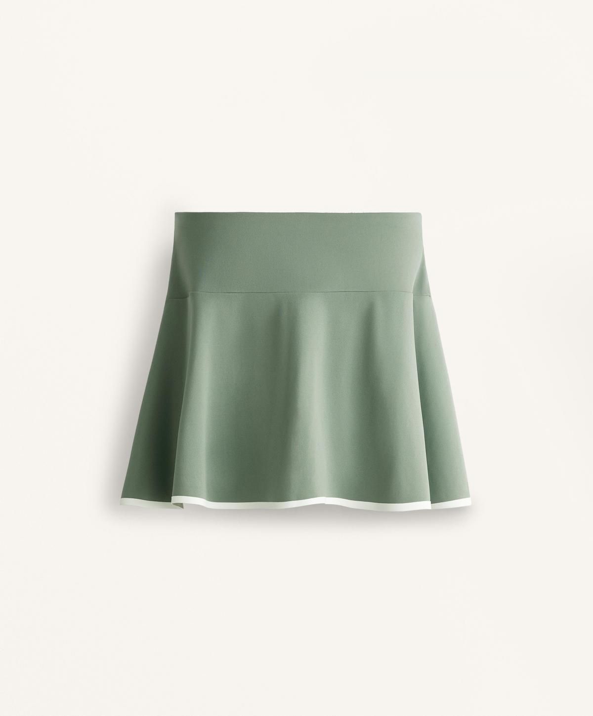 오이쇼 테크니컬 파이핑 미니 스커트 1402/222 WASHEDGREEN - 메인 이미지