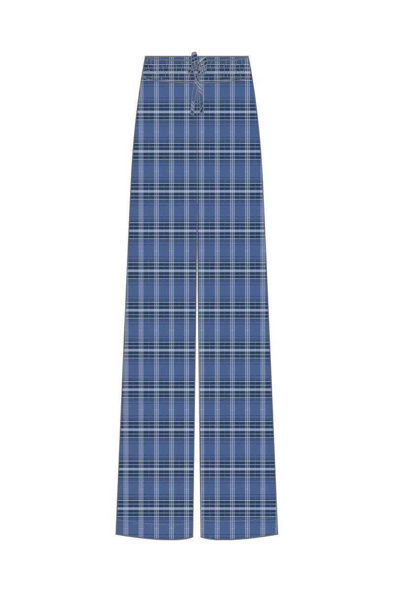 타이니코튼 체크 와이드 팬츠 SS25-704M86 ONE COLOR - 상세 이미지 3