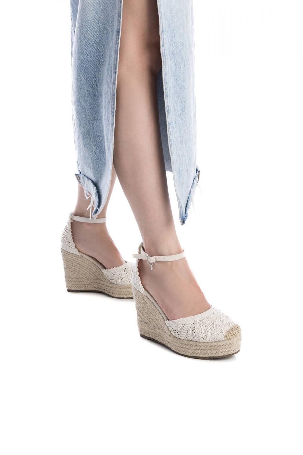 엑스티아이 에스파드류 웨지 스트랩샌들 여성 비건 텍스타일 Xti 1529574 BEIGE - 상세 이미지 2