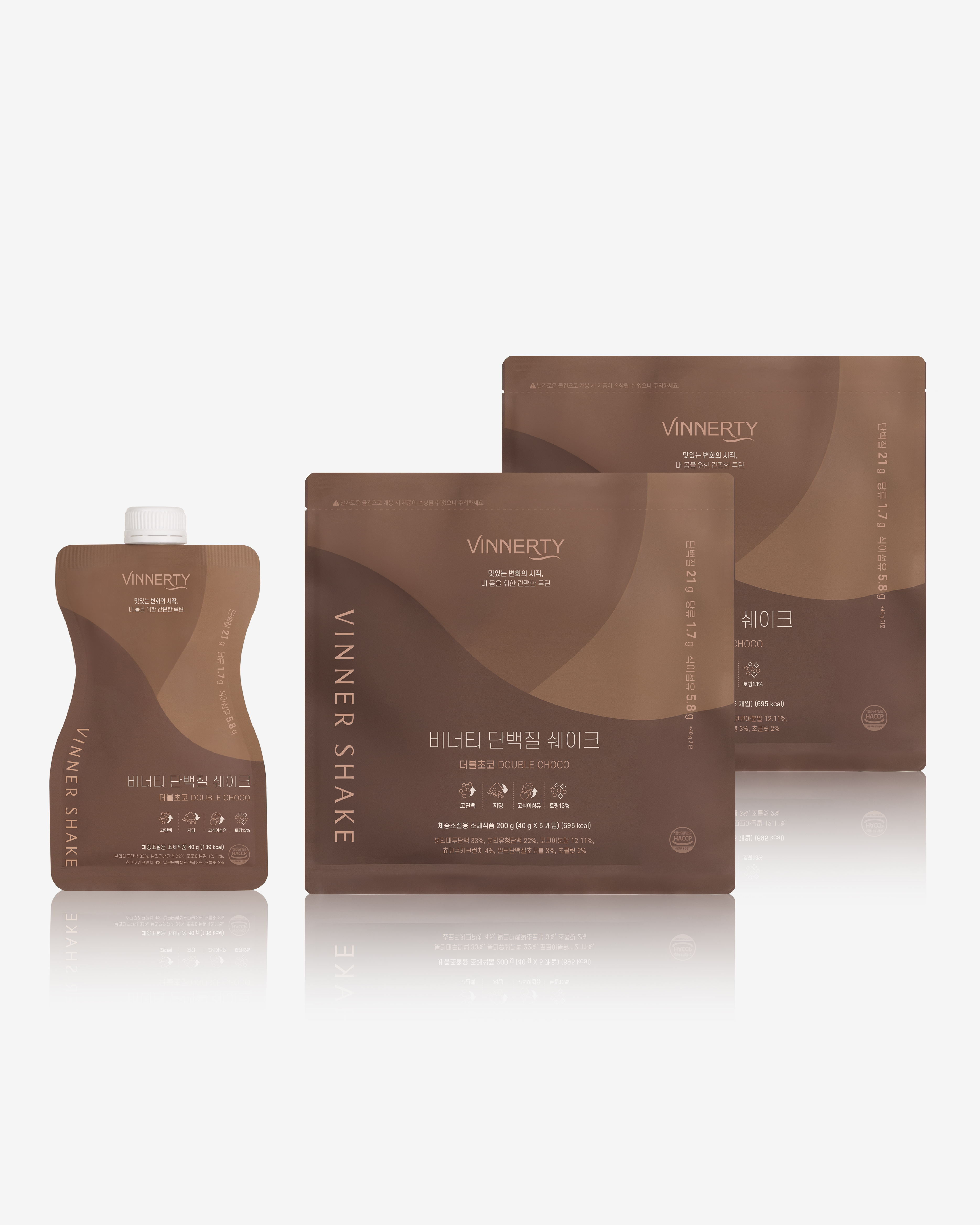비너티 단백질 비너쉐이크 맛있는 다이어트 식사대용 프로틴 단백질 파우더 딥초코, 200g, 2개 - 상품 이미지