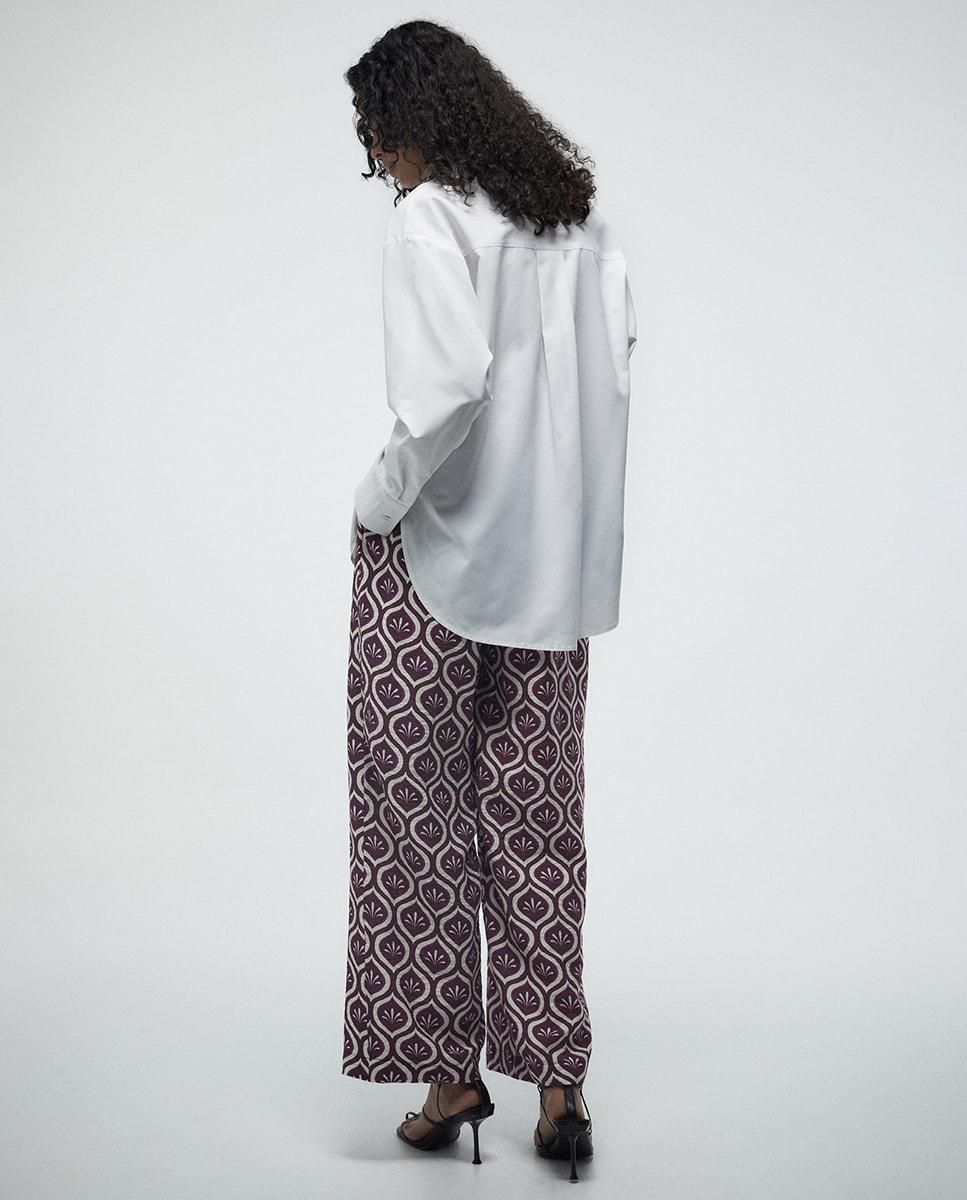 스페라 트렌디 패턴 밴딩 와이드 팬츠 58305003418 BURDEOS - 상세 이미지 3