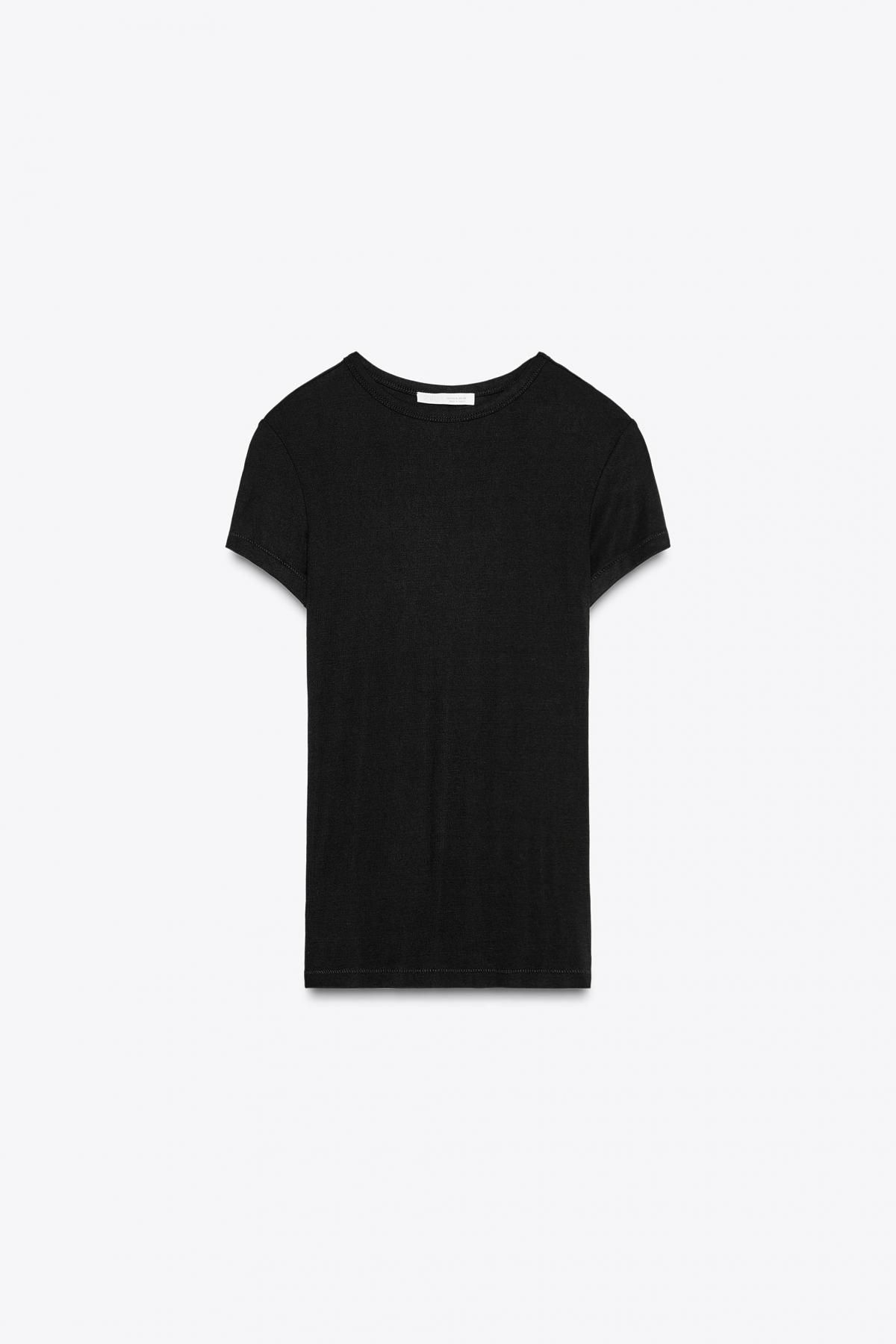 자라 슬림핏 테크니컬 반팔 티셔츠 5584/315 BLACK - 메인 이미지