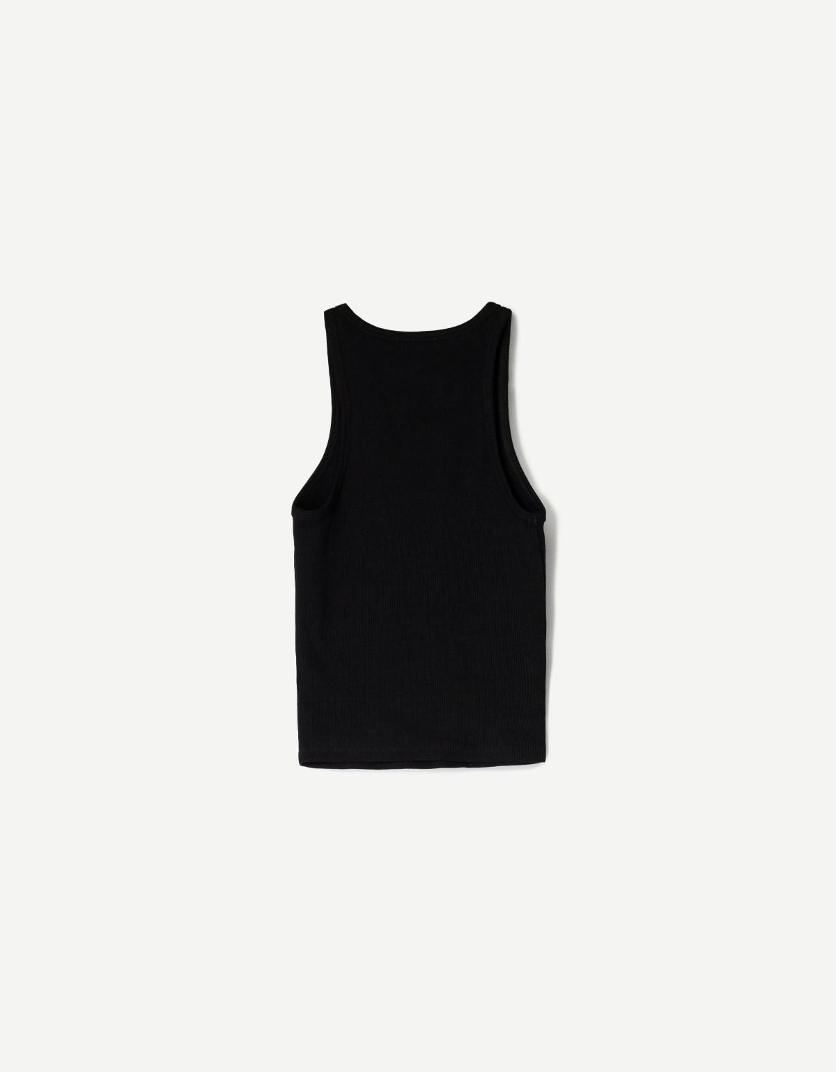 버쉬카 슬리브리스 골지 티셔츠 2338/152 BLACK - 상세 이미지 2
