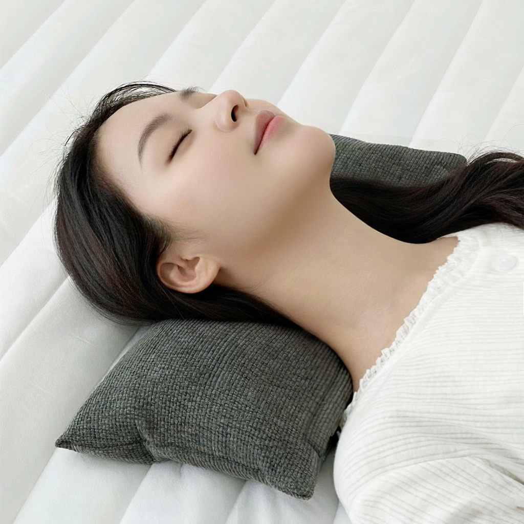 집앤콕 경추베개 메밀 목디스크 누빔 낮잠 일자목 거북목 베개