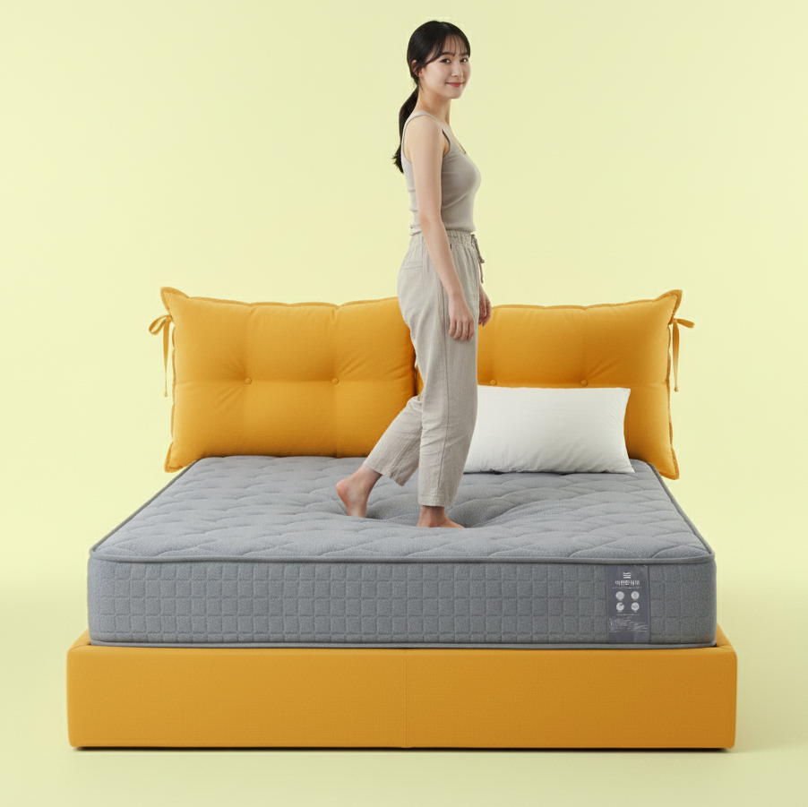슈퍼 디럭스 침대 매트리스 싱글 바닥 허리 수면 다용도 방문 설치