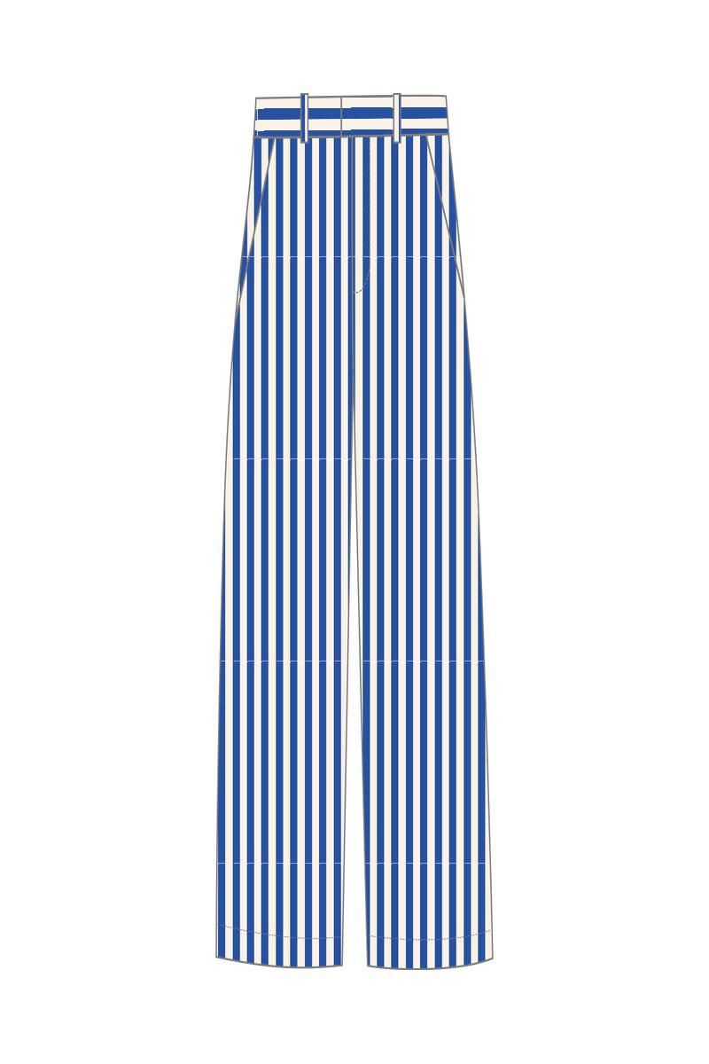 타이니코튼 스트라이프 트윌 와이드 팬츠 SS25-711N88 ONE COLOR - 상세 이미지 2