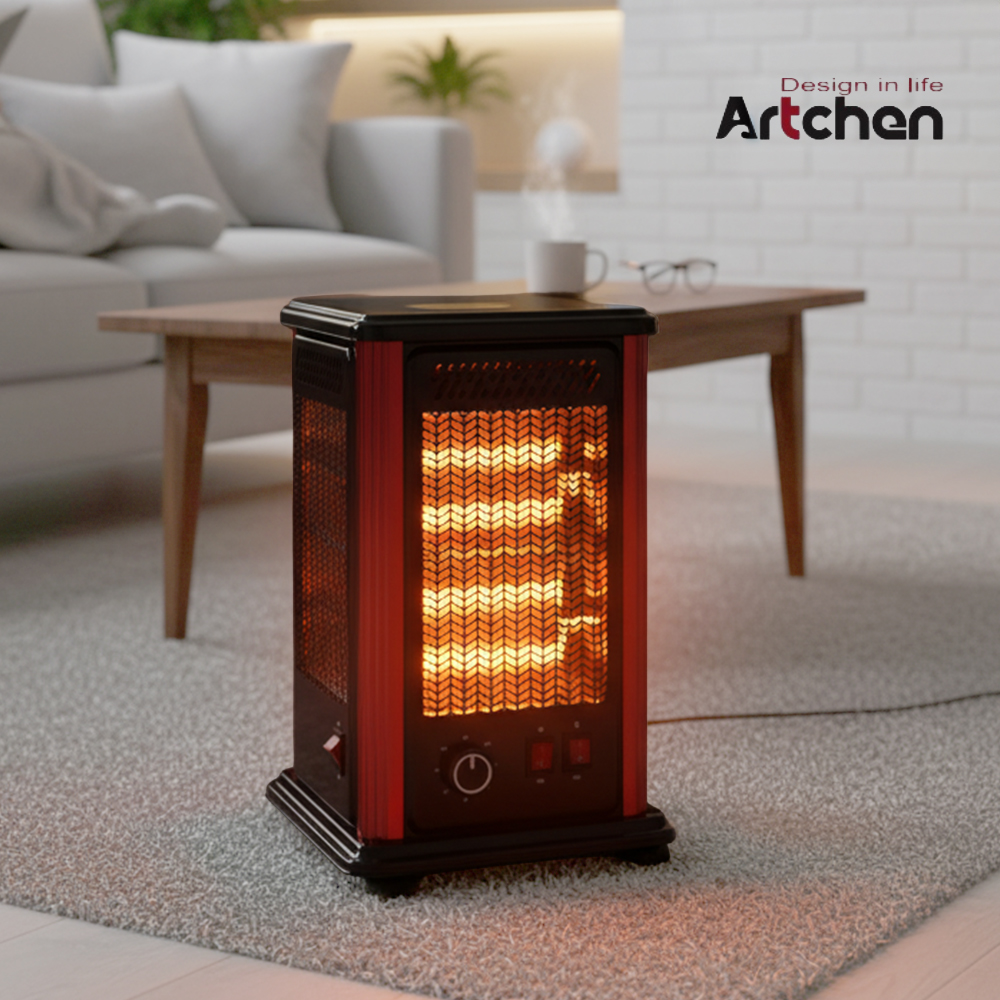 아트첸 오방난로 5면 카본히터 전기난로 이동식 절전형 전도방지 강력난방 가정용 사무실용