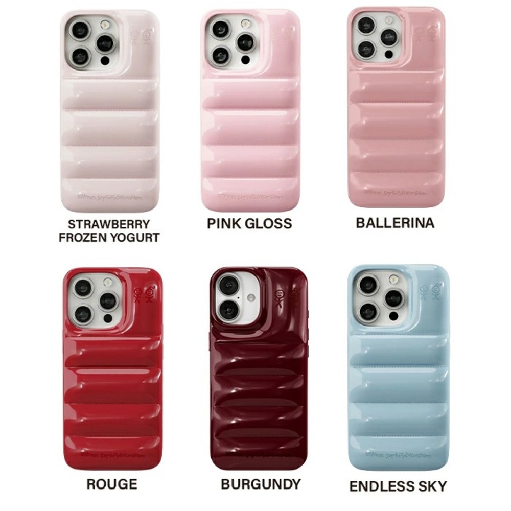 어반소피스티케이션 푸퍼 패딩 케이스 6종 IPone17/6/5 일본 재고 PINK GLOSS, 아이폰15프로맥스 - 상세 이미지 3