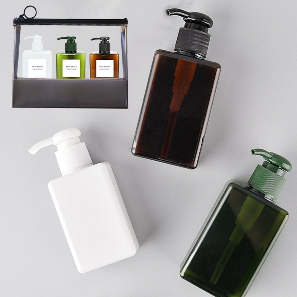여행용 샴푸통 화장품 무지 공병 용기 150ml 3종 다크 - 메인 이미지
