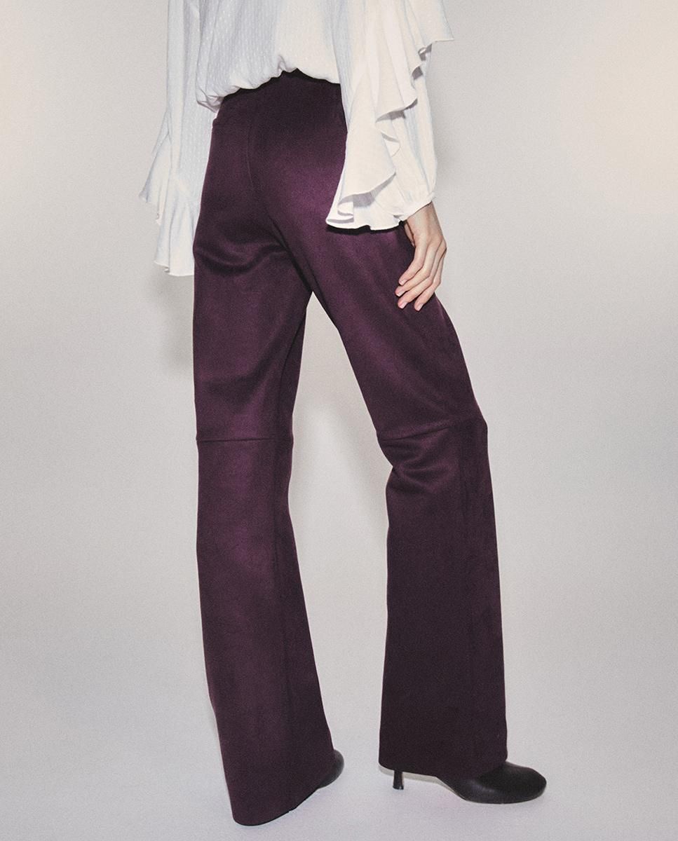 스페라 벨벳 스웨이드 부츠컷 팬츠 56205104377 MORADO - 상세 이미지 4