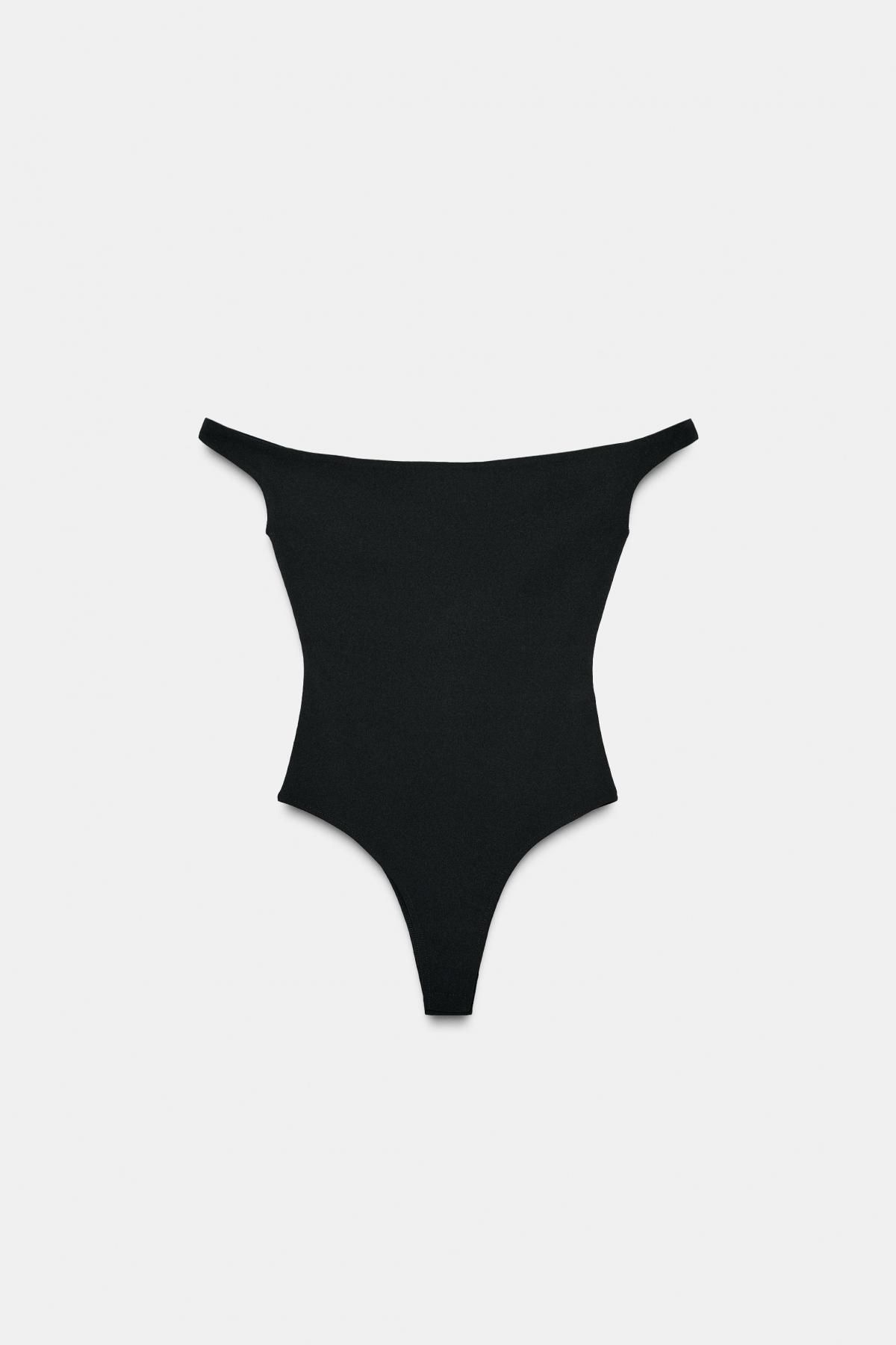 자라 베이직 슬림핏 크레이프 바디수트 3644/815 BLACK - 메인 이미지