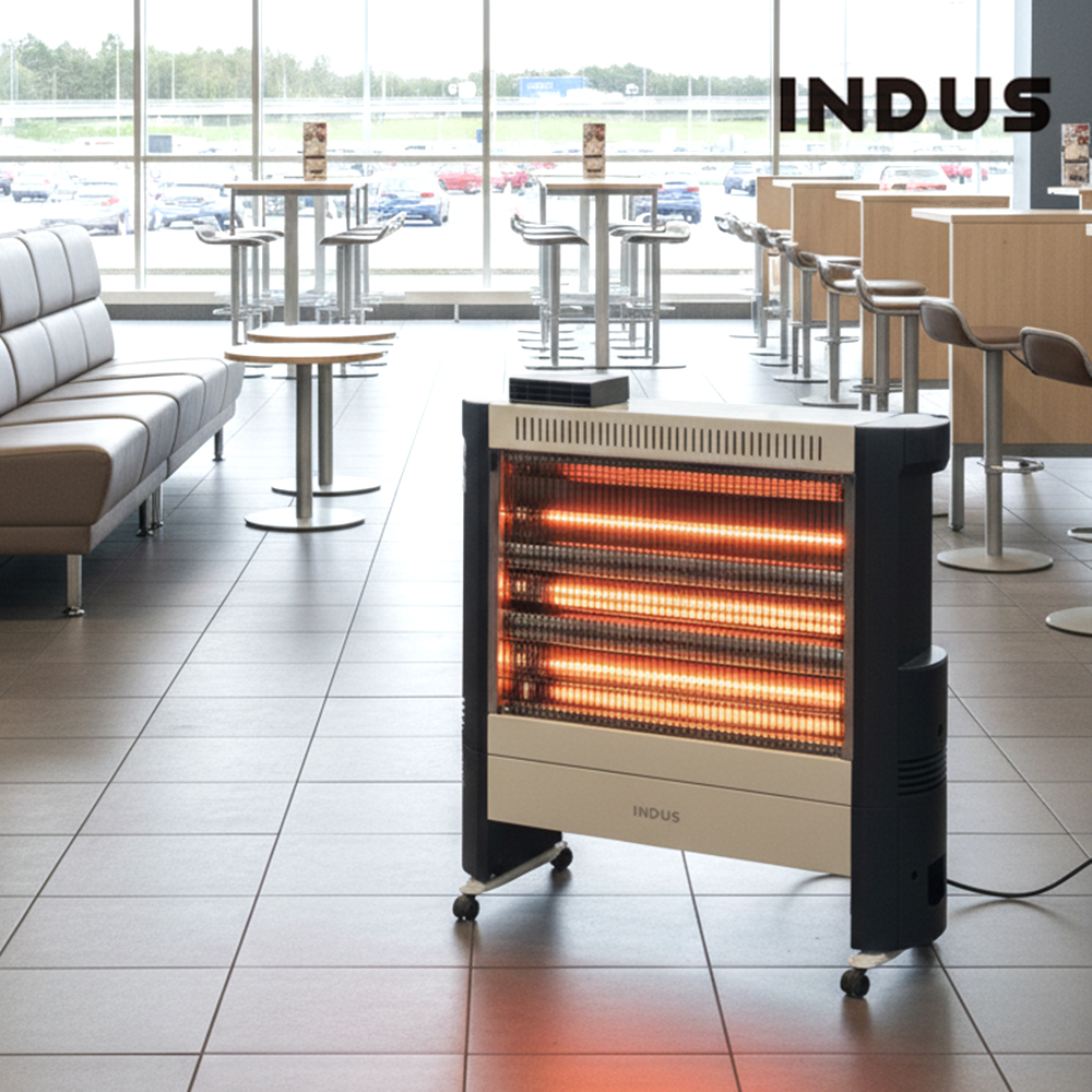 인더스 대형 카본히터 온풍기 업소용 사무실용 이동식 고화력 전기히터 300도