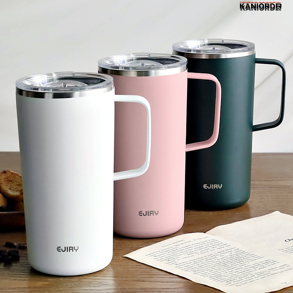 휴대용 텀블러 손잡이있는 304스텐물병 스포츠 헬스 크림 텀블러 600ml - 상품 이미지
