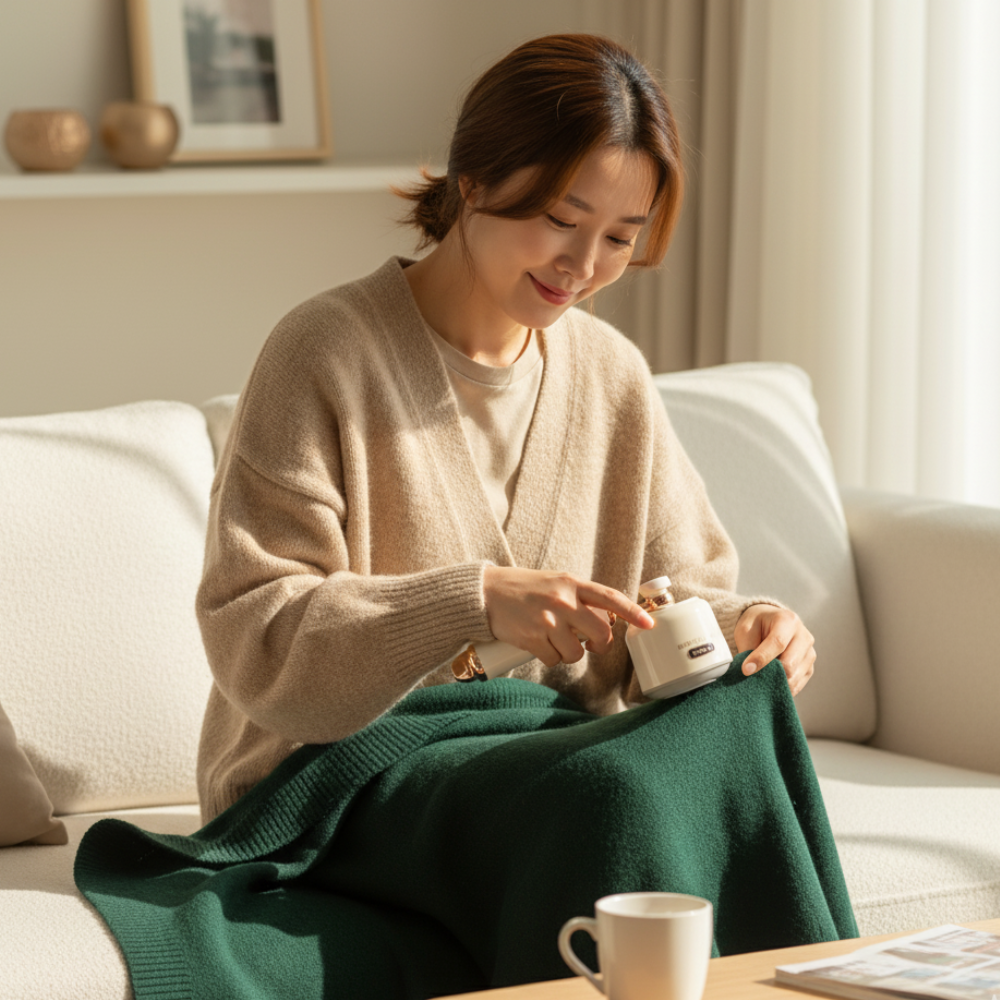 루비홈 25년형 옷 의류 보풀제거기 충전식 - 상세 이미지 2