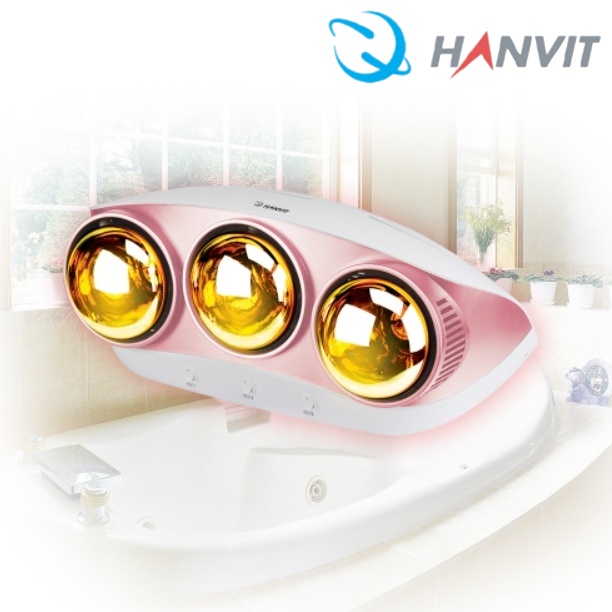 조명겸용 욕실히터 3구 핫돌이 벽걸이 화장실난방기 HV-4223