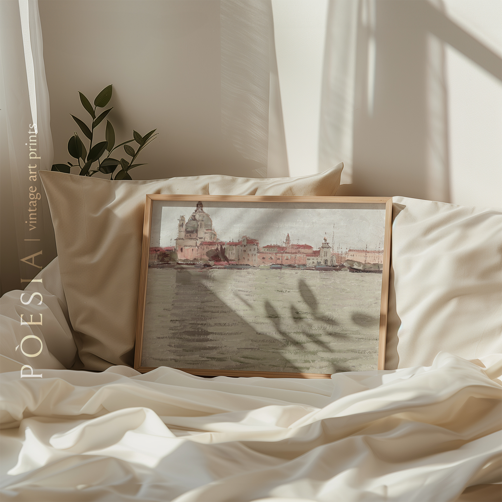 [카를 몰] Venice, Santa Maria della Salute and Campanile di San Marco 아트 프린트 - 상세 이미지 4