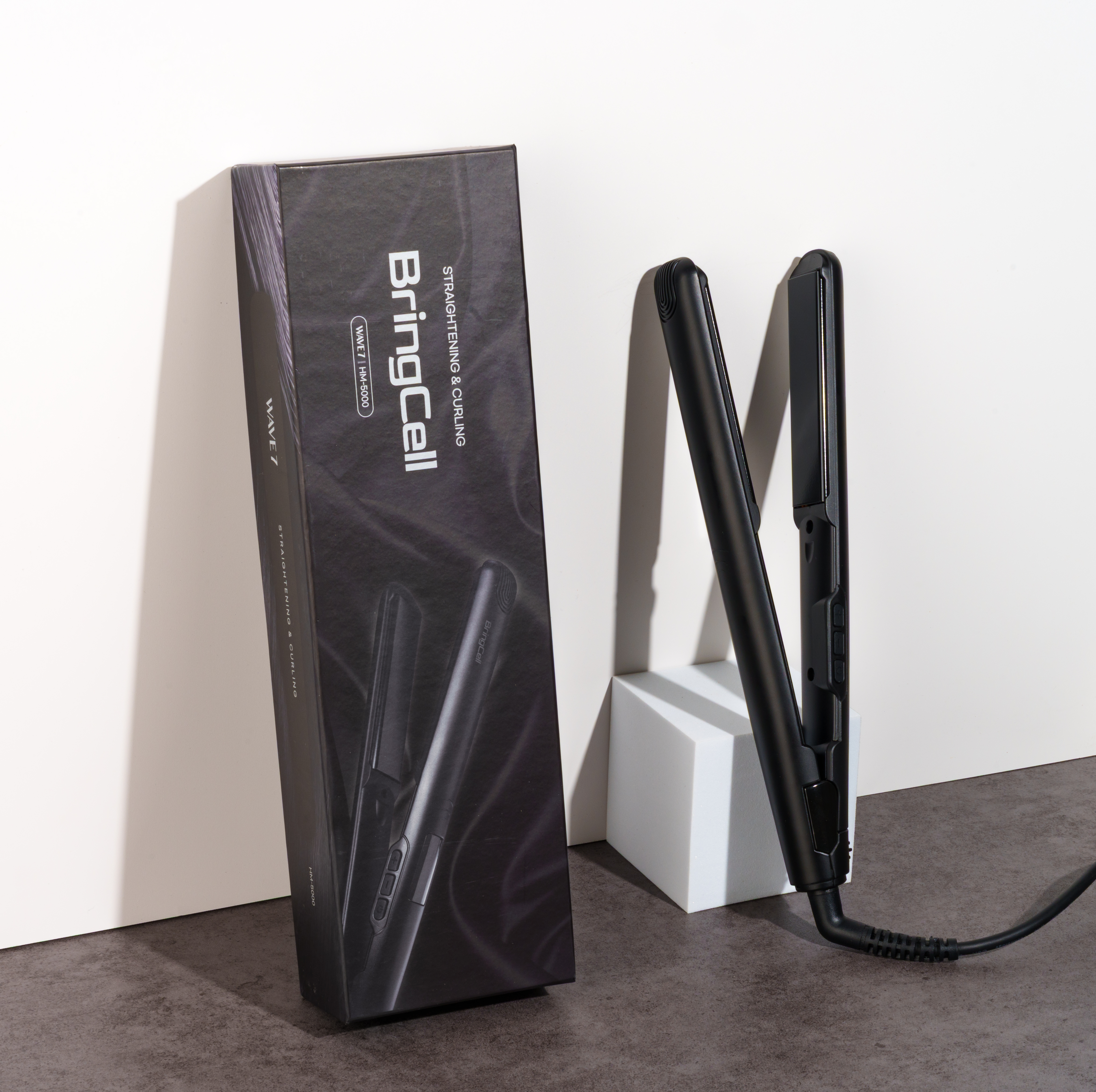 브링셀 볼륨 고데기 앞머리 판고데기 미용실 웨이브 티타늄 매직기