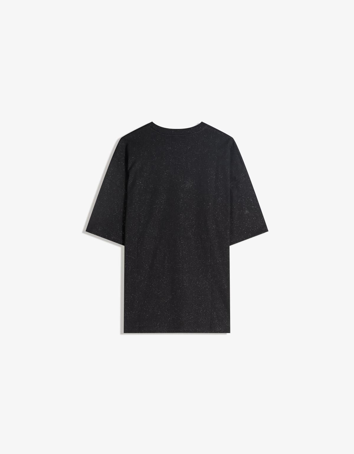 버쉬카 글리터 오버사이즈 반팔 티셔츠 7846/187 BLACK - 상세 이미지 2