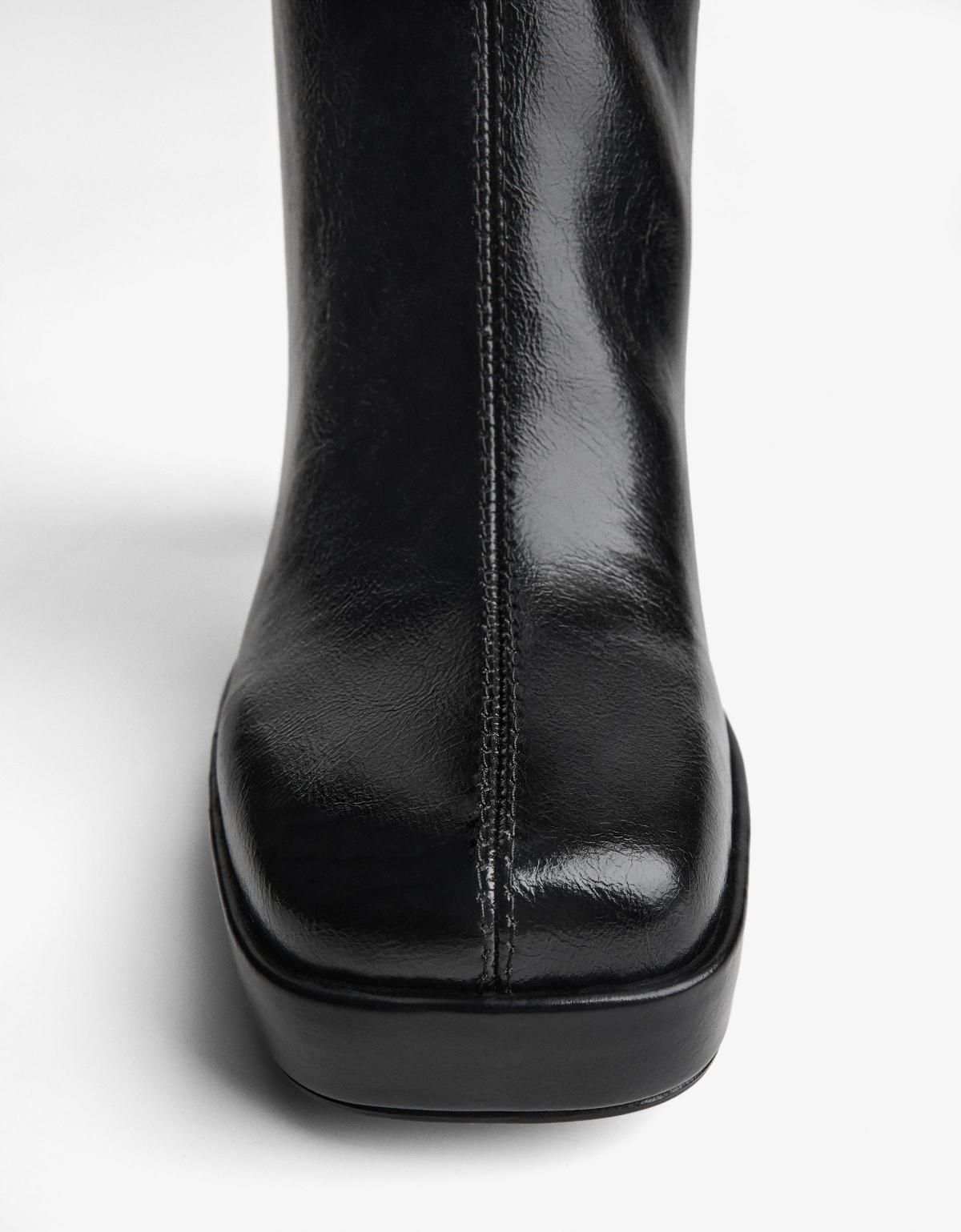 버쉬카 플랫폼 하이힐 시크 블랙 앵클부츠 1162/664 BLACK - 상세 이미지 3