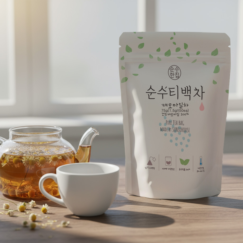 순수한집 캐모마일차 카모마일차 티백 50개입 - 상세 이미지 4