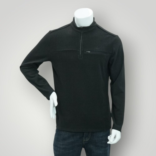 조이마담 MT50014 피치기모 지퍼포켓 반집업 티셔츠 중년남성의류 아빠옷 - 상품 이미지