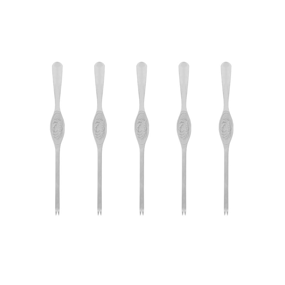(게포크 B타입 중형 -실버 5개) 스텐 게살 랍스타 꽃게 대게 홍게 킹크랩 게 속살 호두 주방 포크 - 상품 이미지
