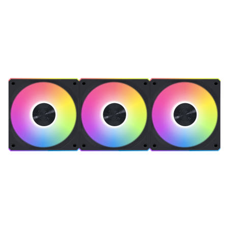 리안리 UNI FAN CL Wireless 120 리버스 시스템 케이스 쿨러 (3팩, 블랙)