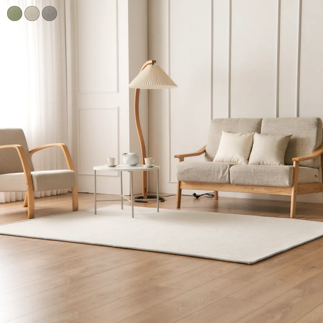 짜임좋은 거실러그 방수 워셔블 대형 카페트 주문제작 아이보리, 사각)200x300cm