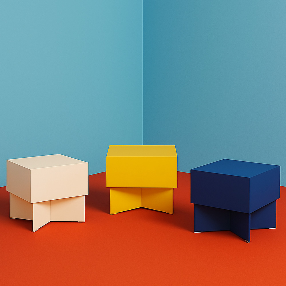 비비디 침대 협탁 거실 선반 틈새 수납장 사이드 테이블 오픈형(좌형), 2단, 비비드 블루