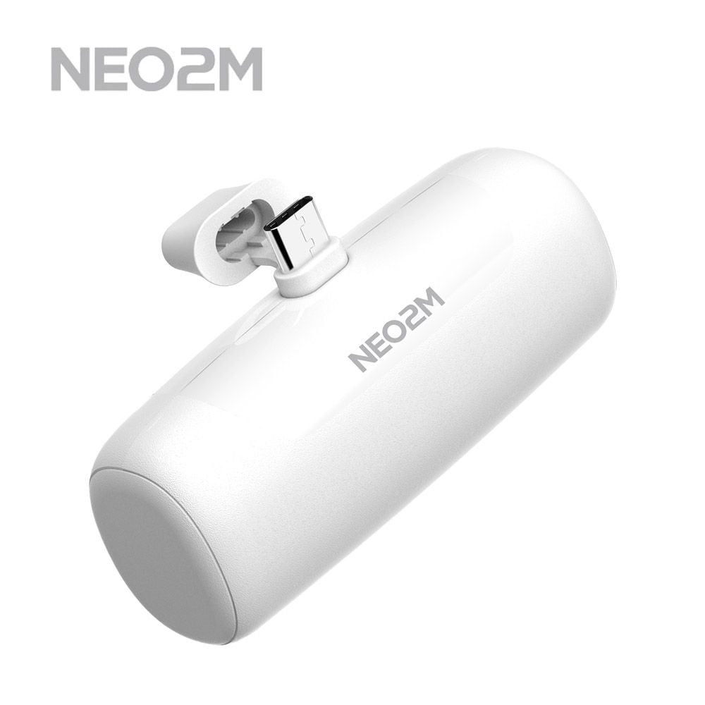 NEO2M 도킹형 C타입 일체형 미니 보조배터리 5000mAh - 상품 이미지
