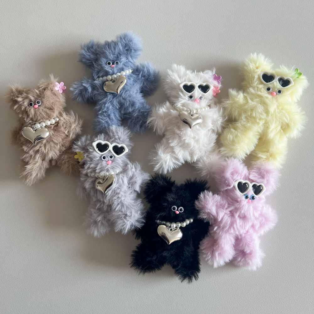 모루인형만들기 고급키트 선글라스 하트 진주목걸이 모루인형부자재 공예용세트 털달린 철사공예 - 상세 이미지 3