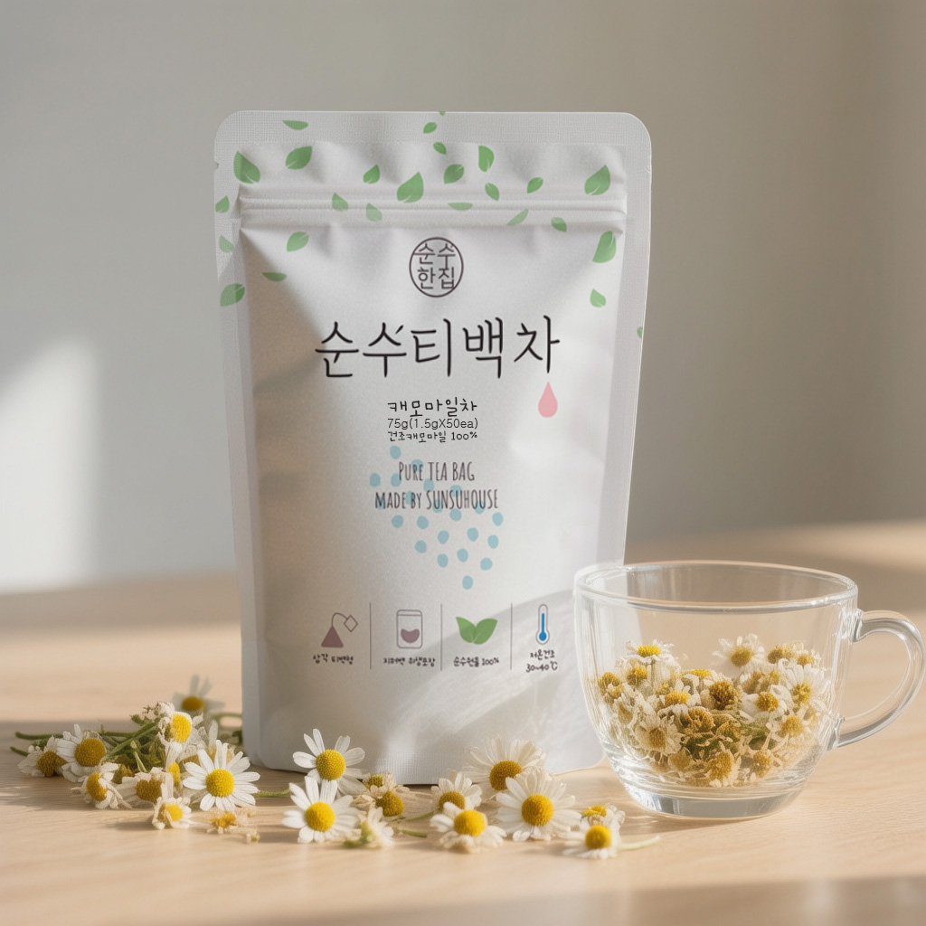 순수한집 캐모마일차 카모마일차 티백 50개입 - 상세 이미지 2