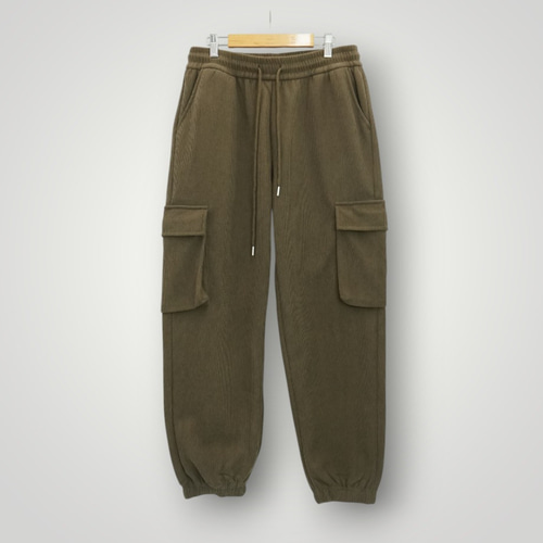 조이마담 MPT90003 기모 코듀로이 카고 밴딩팬츠 겨울바지 중년남성의류 아빠옷 - 상세 이미지 3