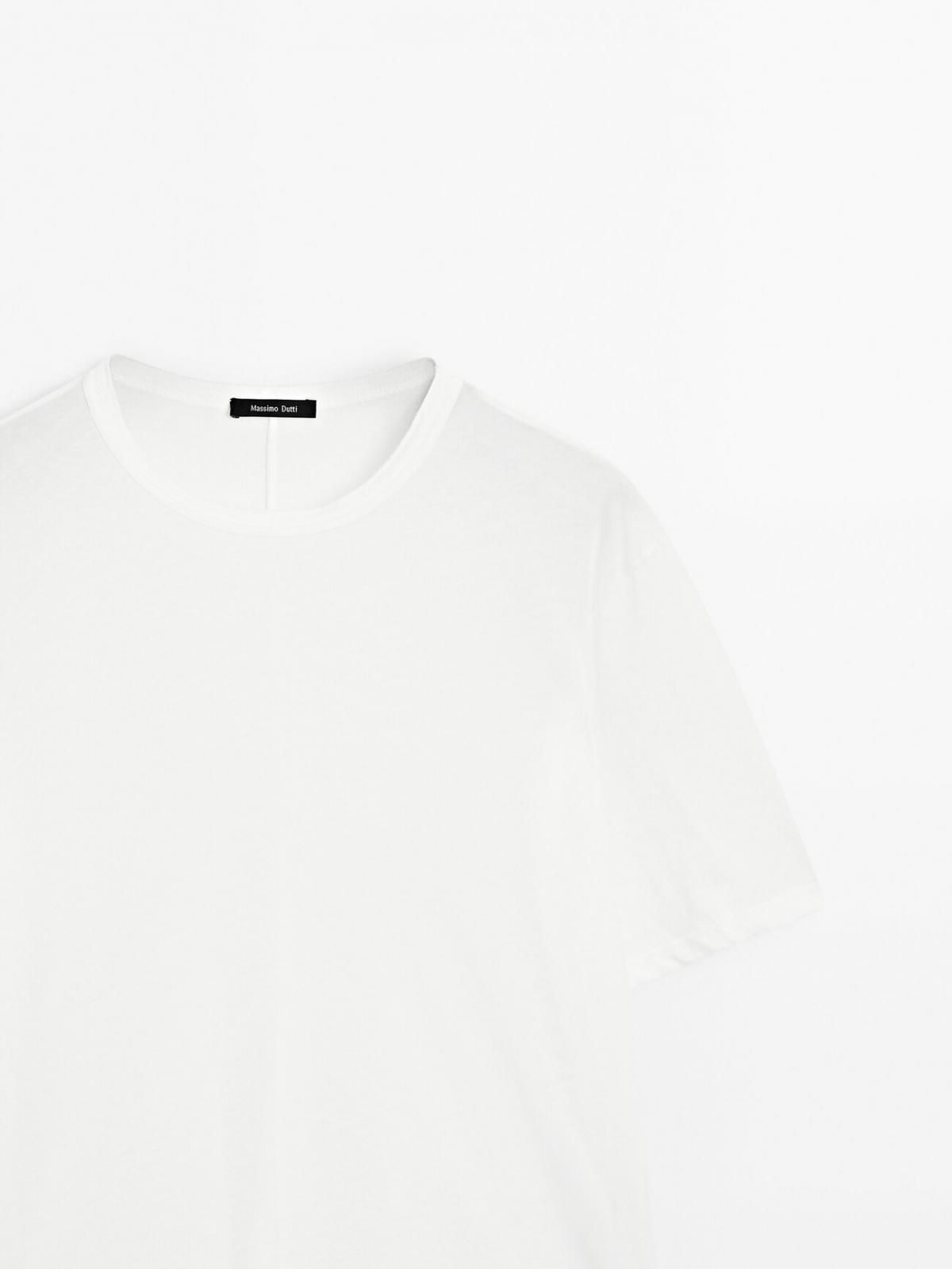 마시모두띠 베이직 100 코튼 박시핏 반팔 티셔츠 6840/500 WHITE - 상세 이미지 2