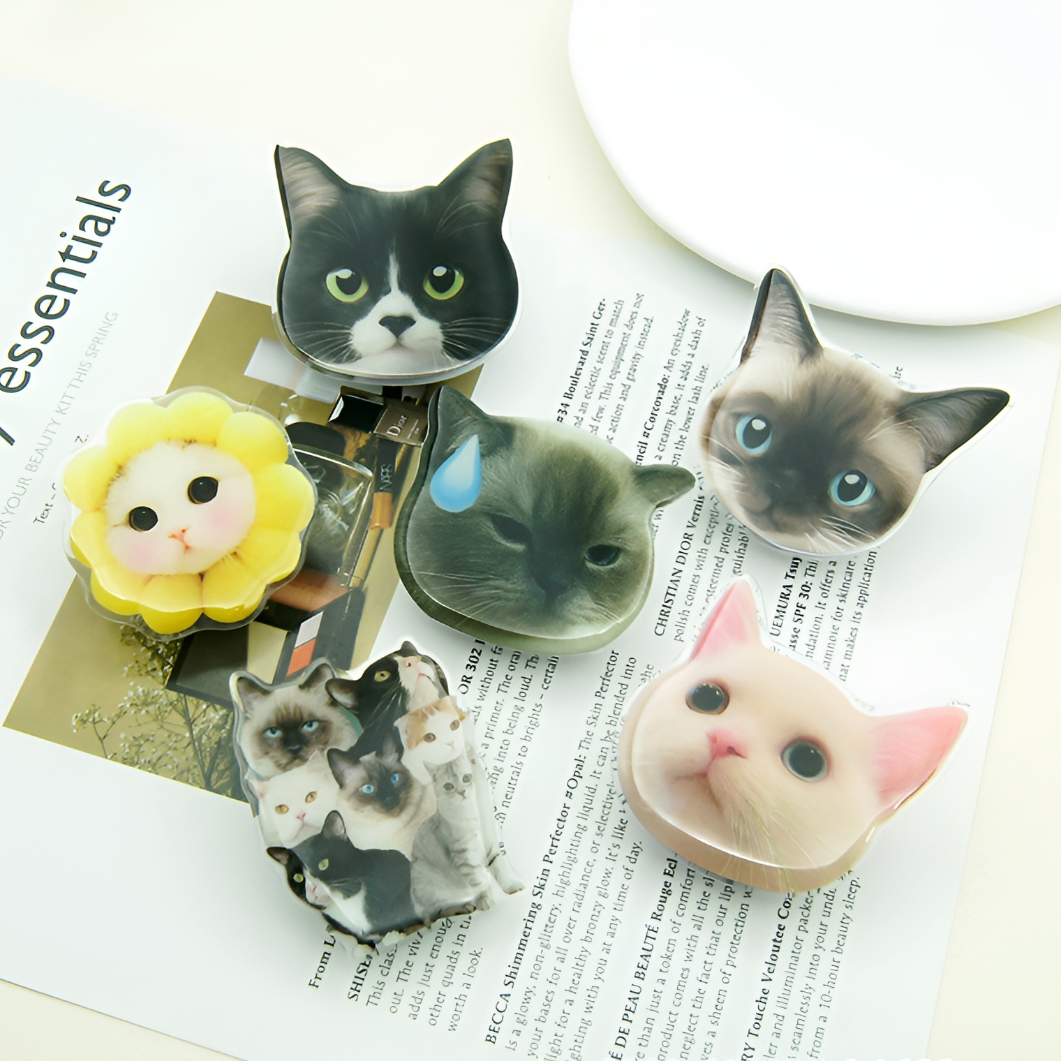 고양이 아기 얼굴 그립 톡 사진 포토 아크릴 그림톡 스티커 맥세이프 자석 - 메인 이미지