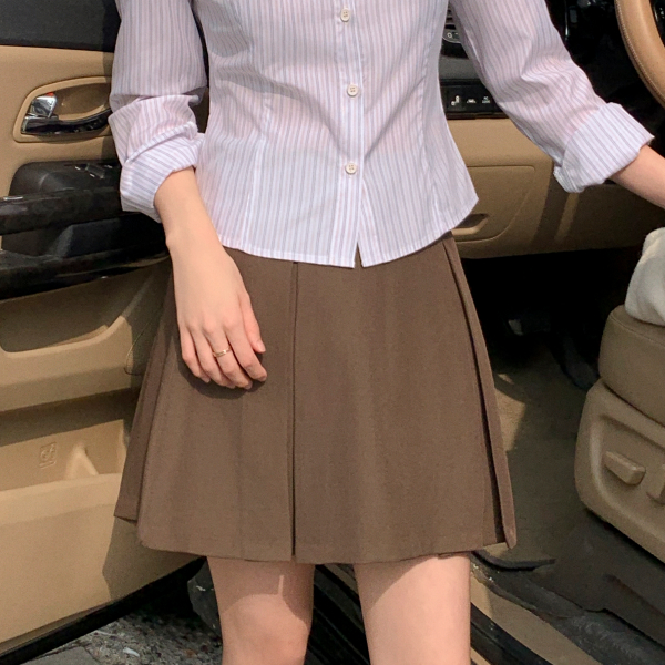 도리엔 A라인 플리츠 미니 스커트 sk7523 - 메인 이미지