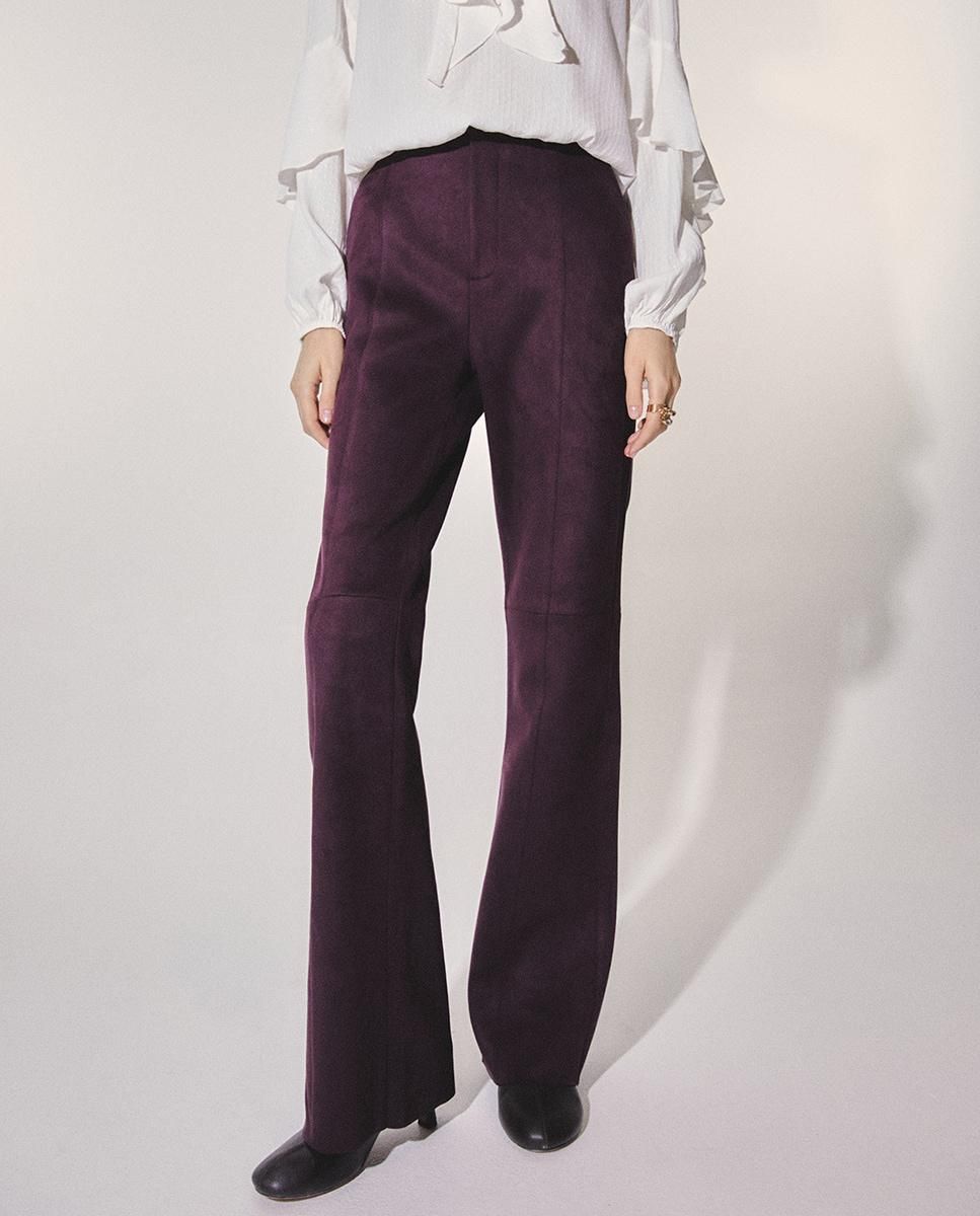 스페라 벨벳 스웨이드 부츠컷 팬츠 56205104377 MORADO - 상품 이미지