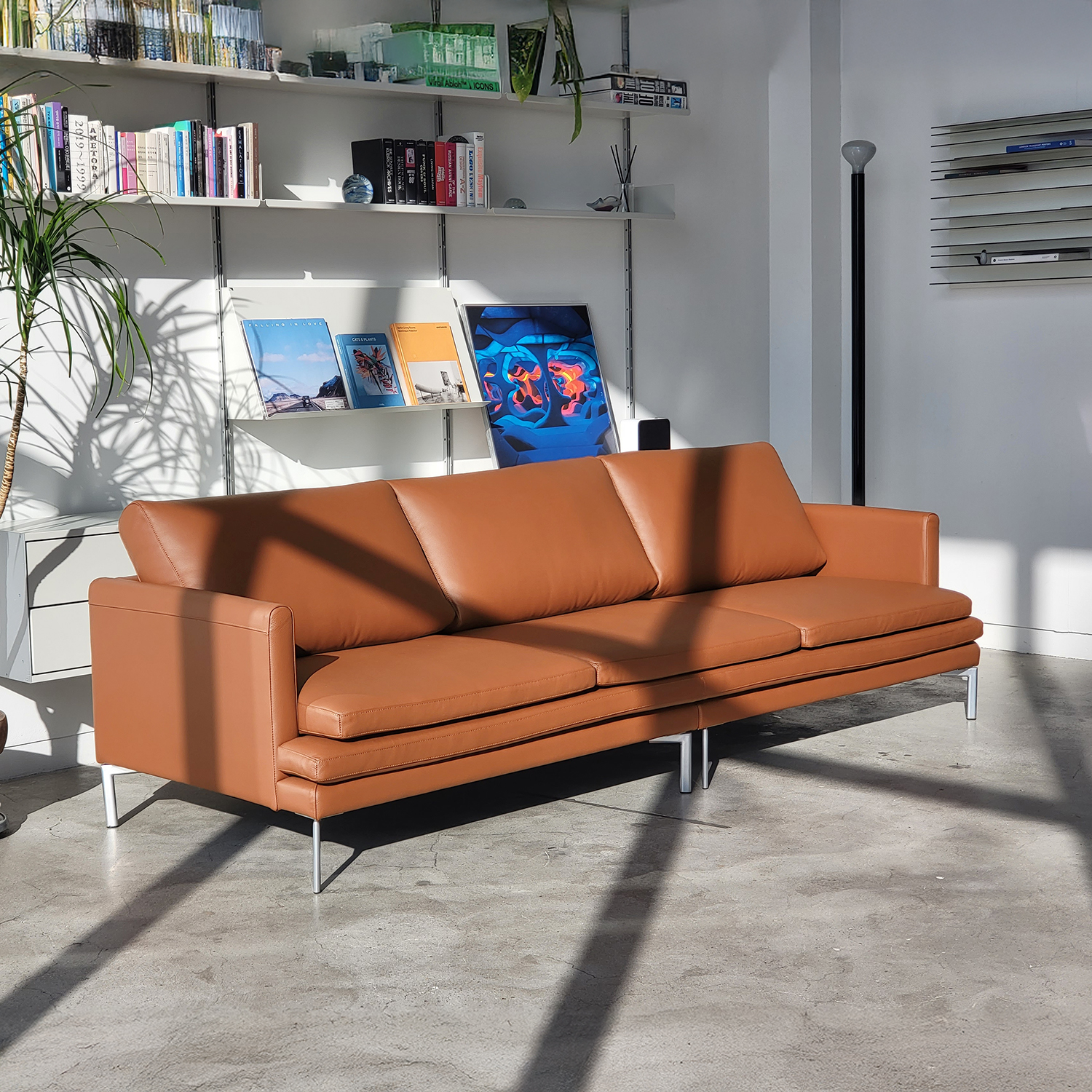 리치 전체 천연가죽 소파 풀그레인 소프트터치 스트론 슈렁큰 올가죽 4인용 쇼파