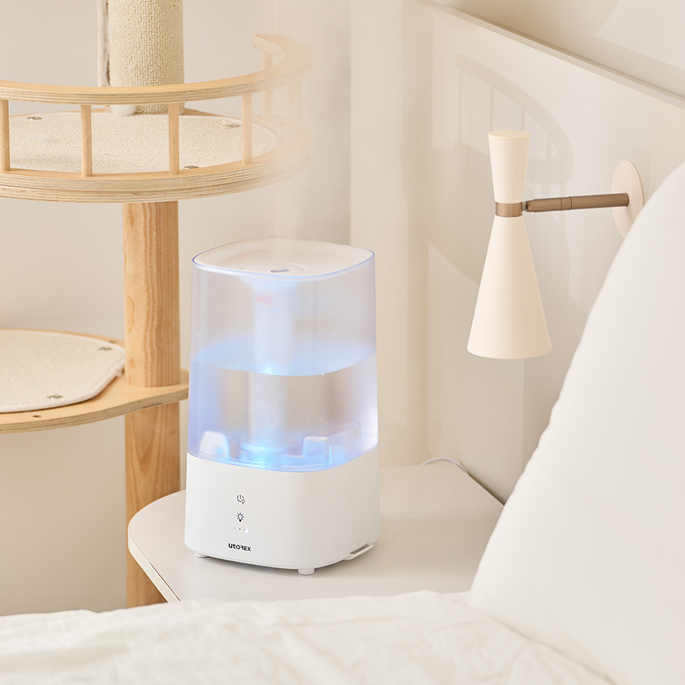 유토렉스 퓨리스트 스마트 초음파 가습기 4L 대용량 간편 세척 무드등 신생아 거실