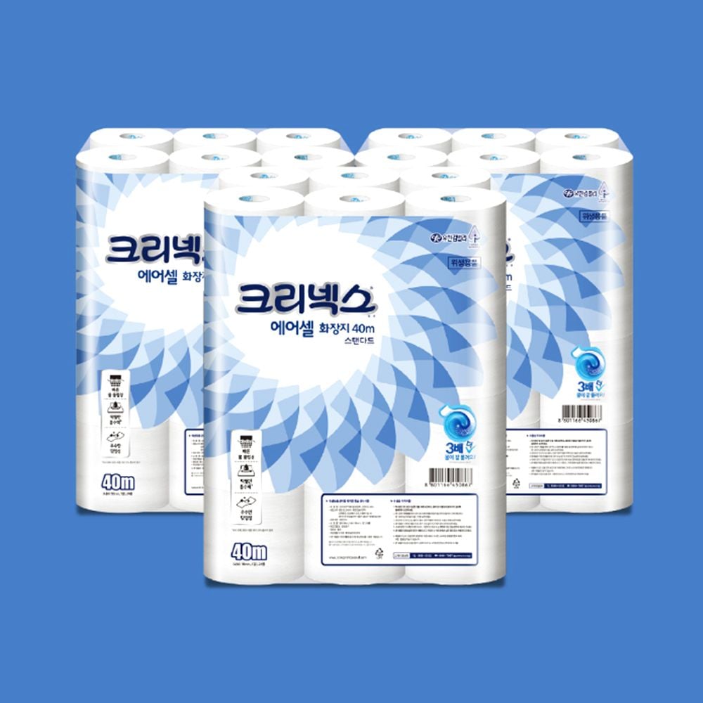 화장실 두루마리 롤 화장지24롤 변기 크리넥스 휴지 45086 두루마리24롤 - 메인 이미지