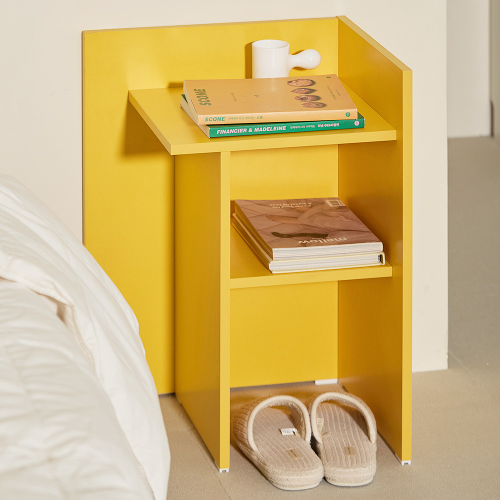 비비디 침대 협탁 거실 선반 틈새 수납장 사이드 테이블 오픈형(좌형), 2단, 비비드 블루