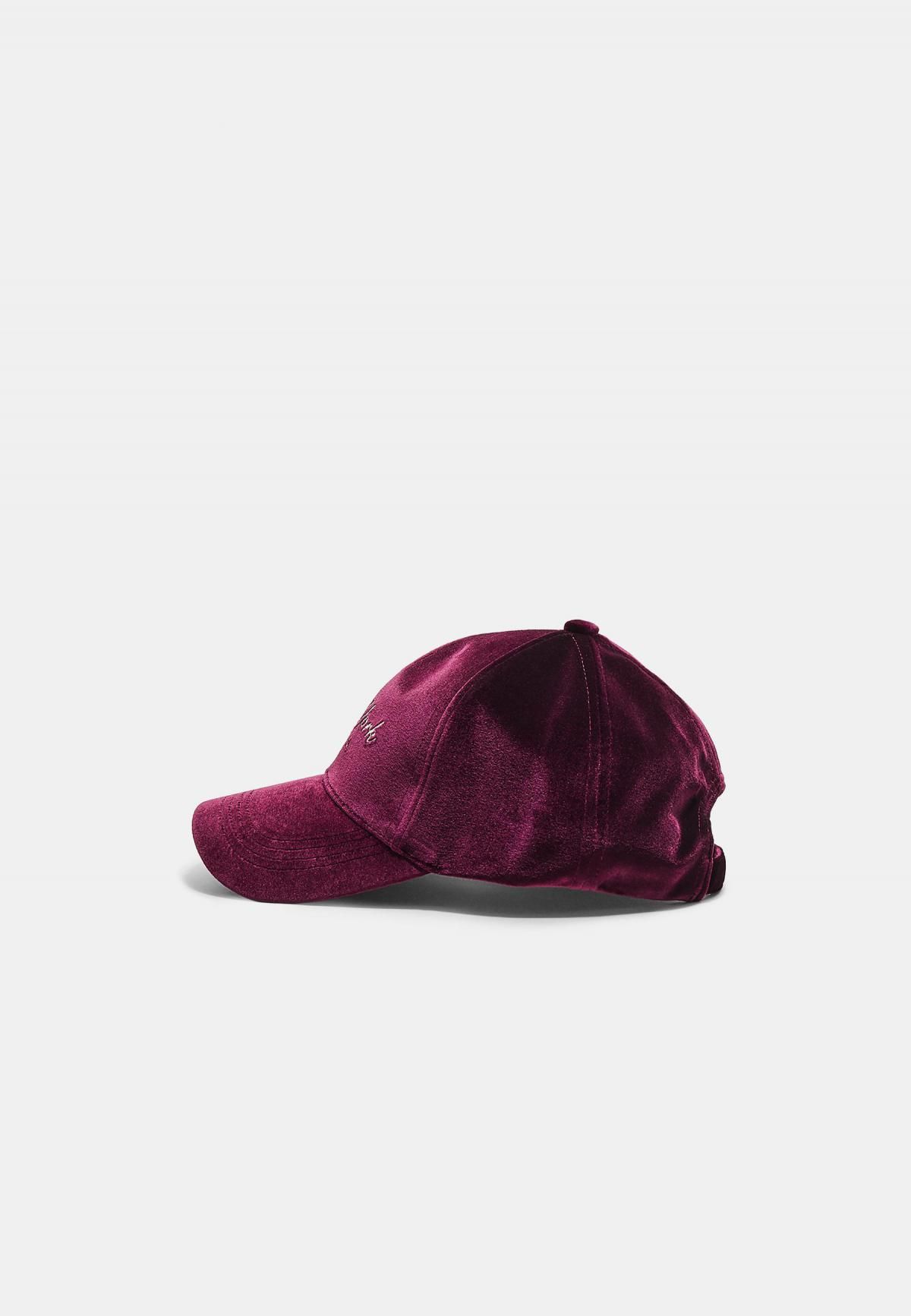 스트라디바리우스 벨벳 뉴욕 레터링 캡모자 3856/903 BURGUNDY - 상세 이미지 2