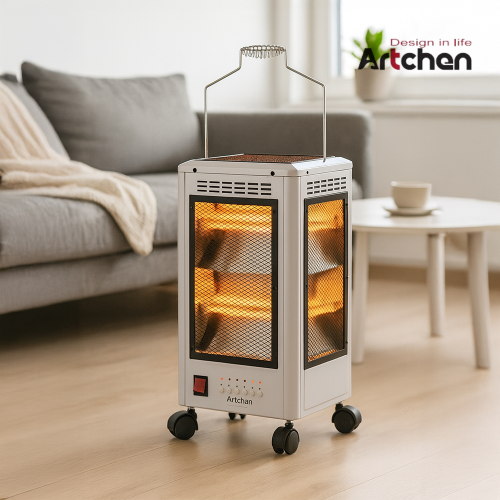 아트첸 오방난로 5면 카본히터 전기난로 이동식 절전형 전도방지 가정용 사무실용