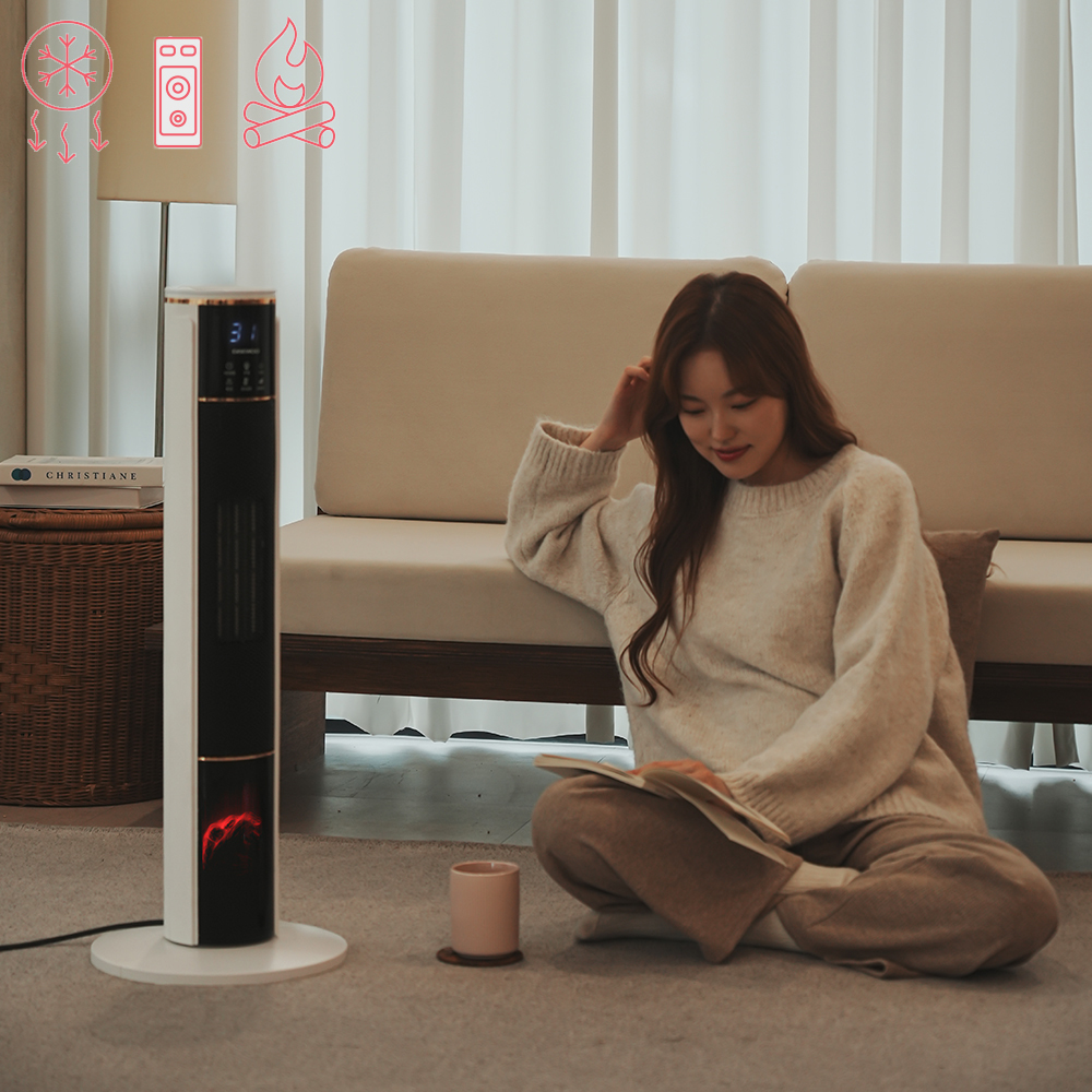 대우 PTC 불멍 온풍기 가정용 저소음 난방기 전기히터 이미지 7