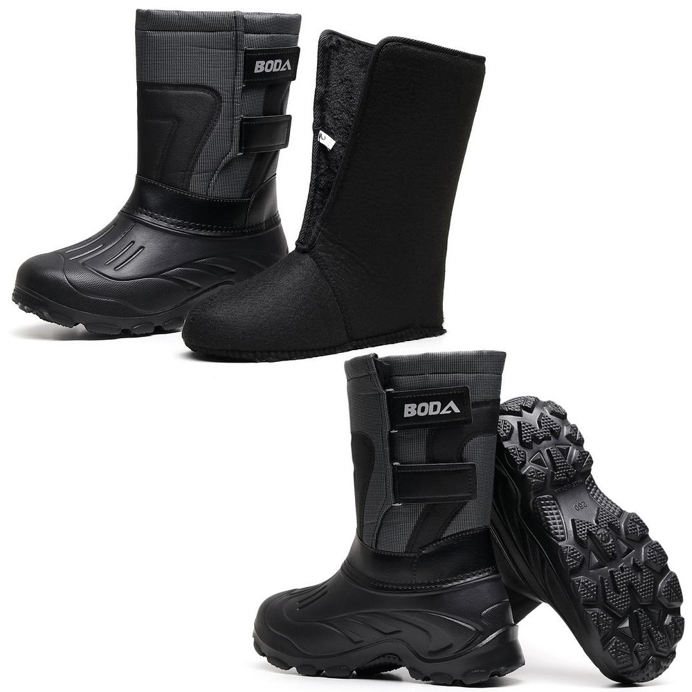 남성 방한 부츠 겨울 방한화 방수 남자 털부츠 벨벳 패딩 기모 탈부착
