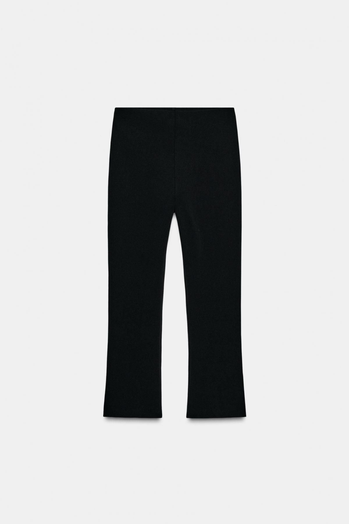 자라 하이웨이스트 크레이프 슬릿 크롭 카프리 팬츠 3644/817 BLACK - 상세 이미지 5